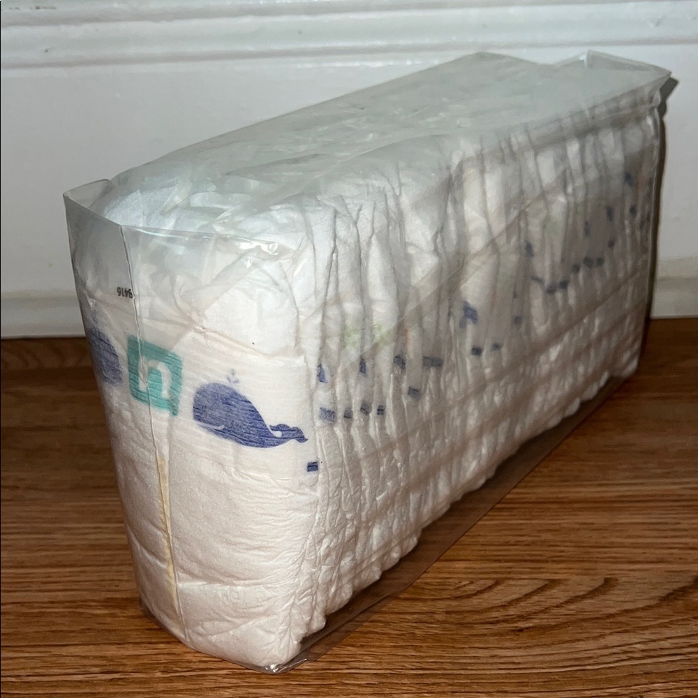 Soft White Diapers with Whale/Giraffe Print